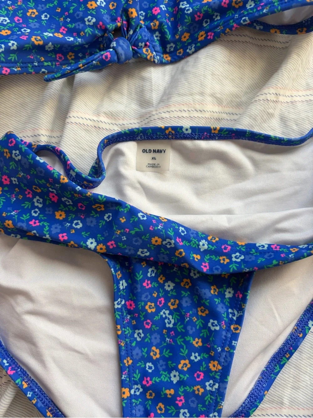 Blue floral girls two-piece